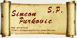 Simeon Purković vizit kartica